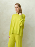 Extra Fine Merino Wool Oversized Crewneck Sweater 