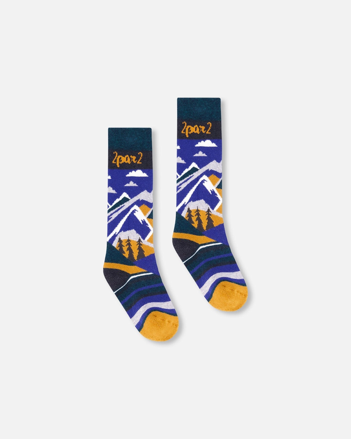 Winter Ski Socks With Merino Wool Deep Teal