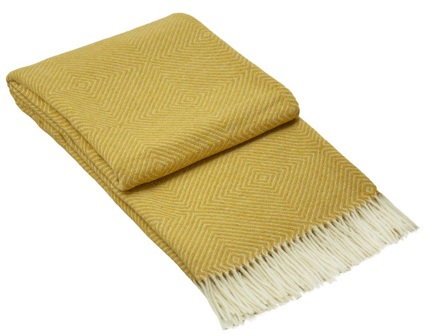 NNEDSZ Throw - Merino Wool Blend - Mustard
